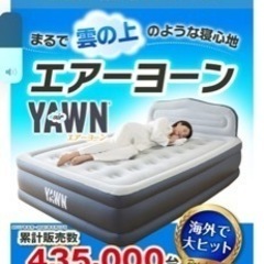 新品未使用　エアーベッド　エアーヨーン　airYAWN 専用シーツ付　ベッドの画像