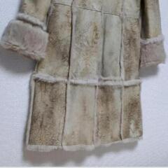 リアルファー ラビット ロングコート 毛皮 本革 アウター　11号の画像