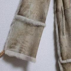 リアルファー ラビット ロングコート 毛皮 本革 アウター　11号の画像