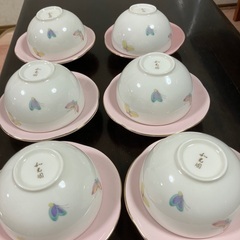 湯呑み、茶托6客付きの画像