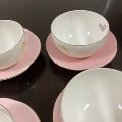 湯呑み、茶托6客付きの画像