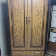 洋服ダンス 木目調 収納 タンス スーツ ワンピース ハンガー掛...