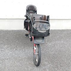 2014 子供乗せ3人乗り仕様 ブリヂストン アンジェリーノ プティットe A20L84 レッド 8.7Ah サドル新品 車体＆バッテリー極めて良好! 自601の画像