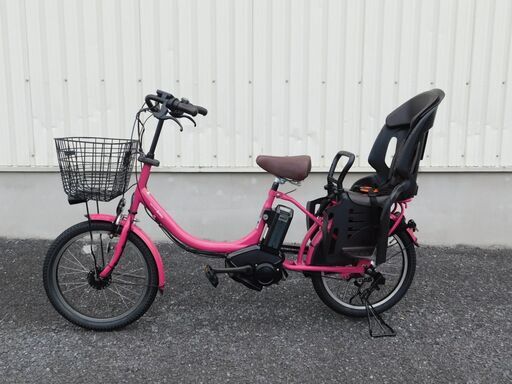 2015モデル 子供乗せ3人乗り対応 ヤマハ PAS Babby PM20B パス バビー ピンクラズベリー 8.7Ah 新品サドル! 車体&バッテリー極めて良好! 自602