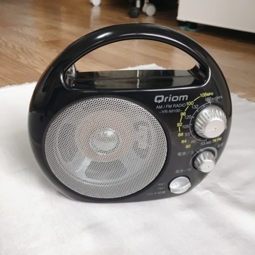 【美品】山善　キュリオム　野外ラジオ　ポータブルラジオ(AM/FM) 防塵、防まつ仕様