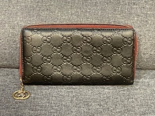 【正規品】 美品 GUCCI シマ マイクロ 長財布