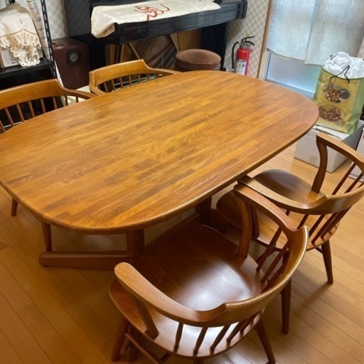 飛騨産業　キツツキ　ダイニングセット　テーブル　椅子