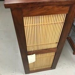 取引場所　南観音　K 2310-051 竹材使用キャビネット　アジアン家具　汚れ　キズありの画像