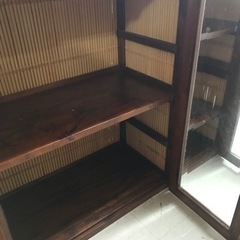 取引場所　南観音　K 2310-051 竹材使用キャビネット　アジアン家具　汚れ　キズありの画像