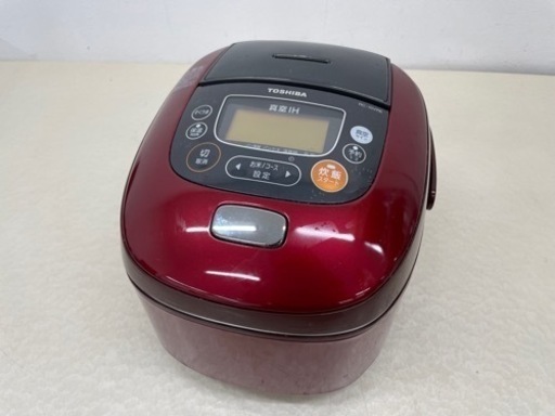 東芝 TOSHIBA 真空IH 保温釜 RC-10VRE IH炊飯器 赤 レッド 5.5合 パン発行 パン・ケーキ 温泉卵 豆腐 家電 動作品