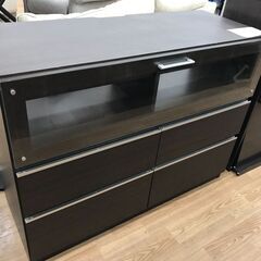 ★ジモティ割あり★  サイドボード ダークブラウン H80×W1...