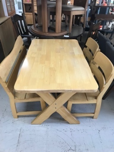 O2310-064 ダイニングテーブル、 イス2脚＋ベンチイス1脚 現状お渡し