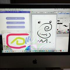 デスクトップPC　iMac 20インチ(AppleA1241）とWacom Bambooタブレット CTH-470 マンガ・イラスト絵画ソフトのセットの画像