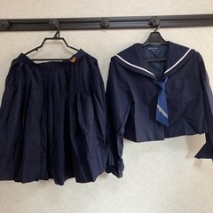 和歌山市河北中学校セーラー服　冬服上下　夏服上着