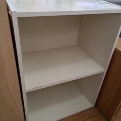 ★ジモティ割あり★  カラーボックス2段 ホワイト H59×D2...
