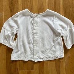 西松屋　80サイズ　無地ボタンブラウス　レーヨン100 M18H-34010の画像