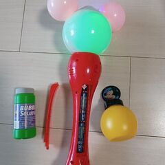 【値下げ】ミッキーマウス　シャボン玉　MICKEY BUBBLE GLOW WANDの画像
