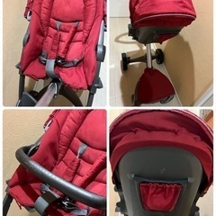 ストッケエクスプローリー　キャリーコット・フットマフ付きの画像