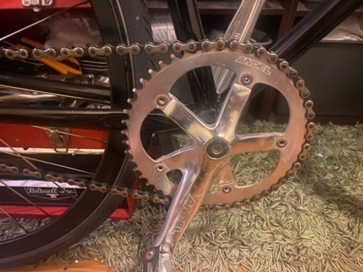 メーカー不明 ピストバイク 再塗装品 ブラックおまけつき