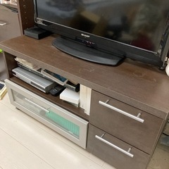 今週末まで！★テレビ台★キャスター付き　ダークブラウンの画像