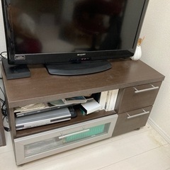 今週末まで！★テレビ台★キャスター付き　ダークブラウンの画像