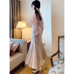 【人気】GRL 完売　シアークロップド丈シャツXマーメイドキャミワンピースセットアップの画像