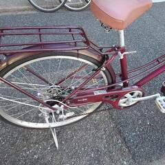 中古自転車３７３５　前後タイヤ新品！　イーストボーイ　２６インチ　６段ギヤ　LEDオートライト