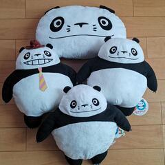 新品タグ付き　パンダコパンダ ぬいぐるみ リュック クッション 4種