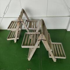 折りたためる棚　2個　ガーデニング　の画像