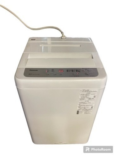 美品　パナソニック 全自動洗濯機 洗濯 6kg つけおきコース搭載 シルバー