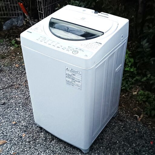 ★美品！お届け可！★ TOSHIBA  6.0㎏ 全自動洗濯機 風乾燥機能付き AW‐6G6(W) 2019年製
