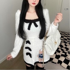 【新品】ニットワンピース レディース ワンピース タイトワンピース ニット 長袖の画像