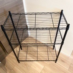 【10/8まで限定】美品　スチールラック　黒の画像