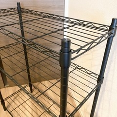 【10/8まで限定】美品　スチールラック　黒の画像