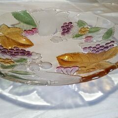 新品　SOGAガラス クリスタル 大皿 透明　果物　プレート