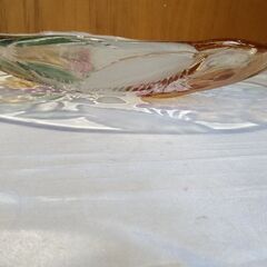 新品　SOGAガラス クリスタル 大皿 透明　果物　プレートの画像