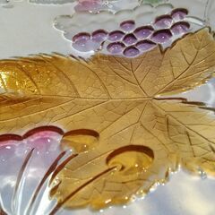 新品　SOGAガラス クリスタル 大皿 透明　果物　プレートの画像