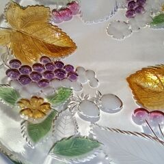 新品　SOGAガラス クリスタル 大皿 透明　果物　プレートの画像