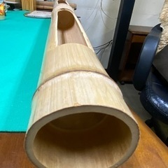 竹製の植木鉢の画像