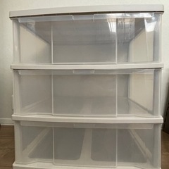 【お譲りします！】３段クリアボックス