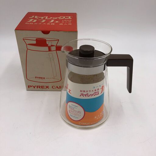 【未使用】 岩城硝子 パイレックス ティーポット カラフェ 耐熱ガラス食器 直火用 5人用 7805 PYREX 昭和レトロ アンティーク PayPay支払いOK！