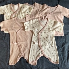 美品 新生児 女の子向けベビー肌着(短肌着、コンビ肌着)セット