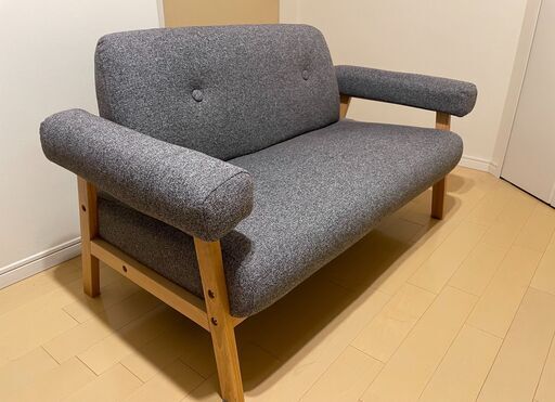 北欧風 木製デザインソファ