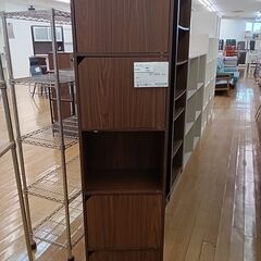 ★ジモティ割あり★  扉付きカラーボックス ブラウン H168×...