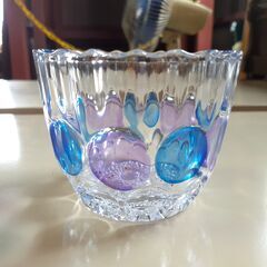 昭和レトロ SOGA GLASS ガラス製 キャンディーポット 小物入れ　/MJ-0630 南の画像