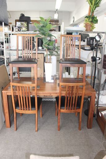 ★特別価格 お洒落 人気のダイニングテーブル5点 大幅値下げ！★大川家具 OAK ダイニングテーブル5点セット★大田区・品川区配送・設置無料★店頭取引歓迎！