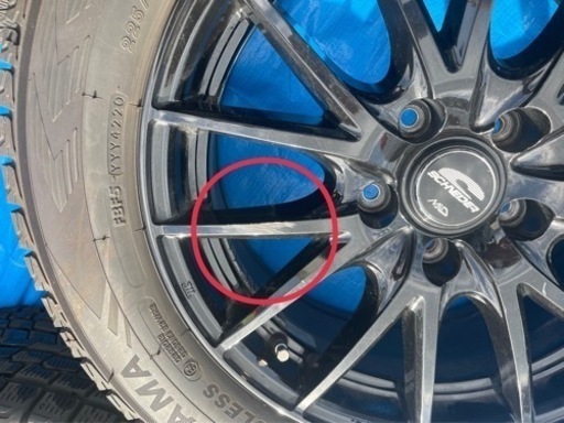 スタッドレスタイヤヨコハマタイヤ ice GUARD G075 SUV用 235/65R17 製造年、週　20年42週 ホイール メーカー　シュナイダー7J-17インチ PCD 5×108