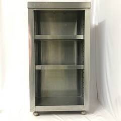 🔷🔶🔷ut7/89 中古 業務用 3段 ステンレス棚 850×450×210mm・厨房機器 飲食店 キッチン 戸棚 収納 棚 ラック〇🔷🔶🔷の画像
