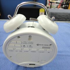 リラックス TWINBELL デジタル目覚まし時計 スピーカークロック RTSC-WH Bluetooth搭載 置き時計 西岡店の画像