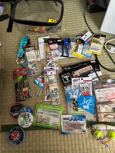ダイワ　バス・シーバス釣りセット　ルアー、小物、小物入れ付き